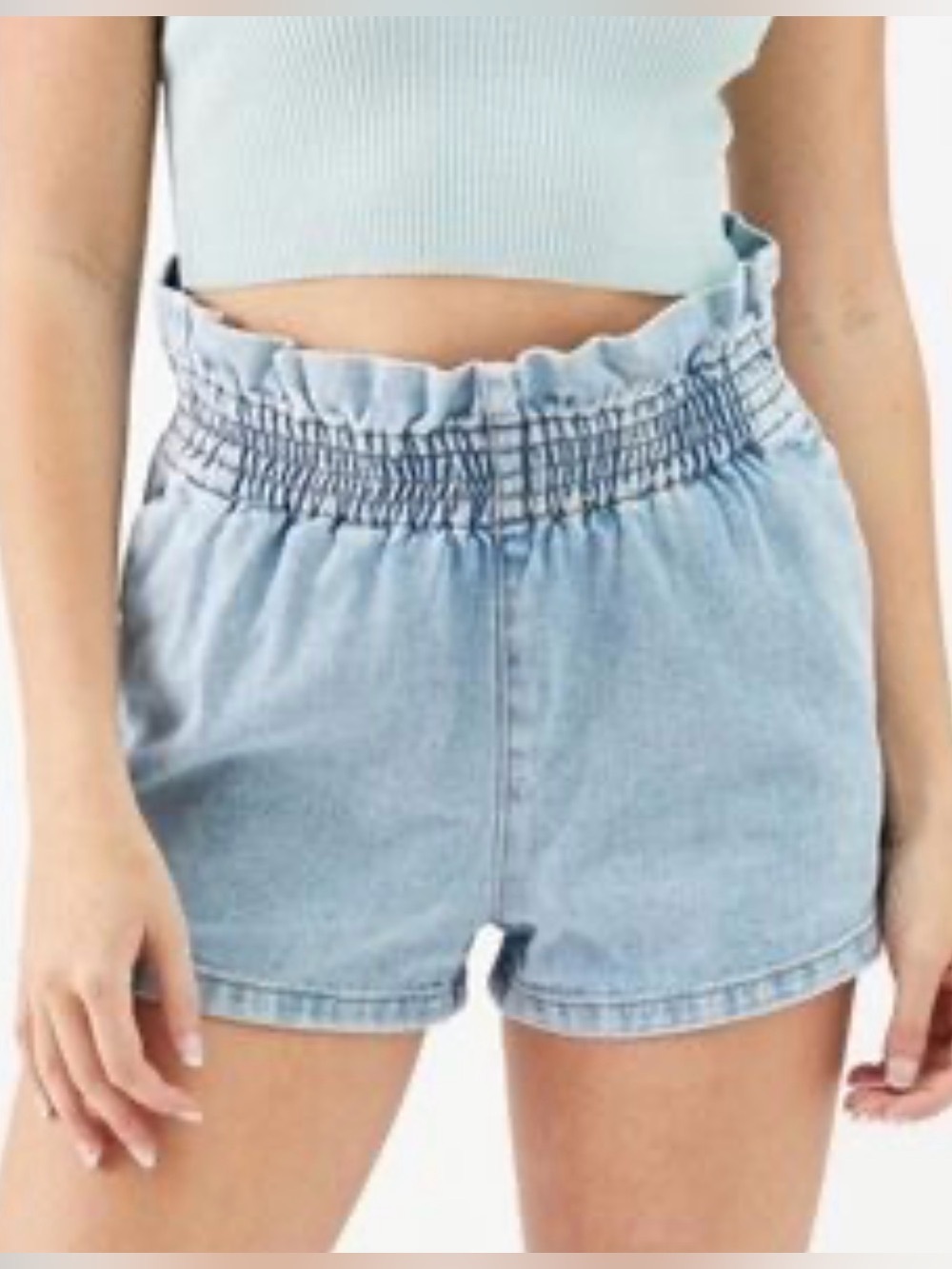 Pacsun Paper-bag High Waisted Jean Shorts Size Medium